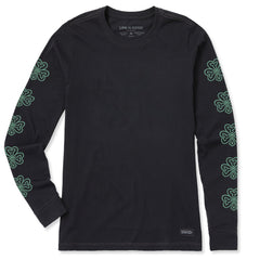 Women's Celtic Clovers Long Sleeve Crusher Tee