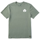 Men's Simple Shamrock Long Sleeve Crusher Tee