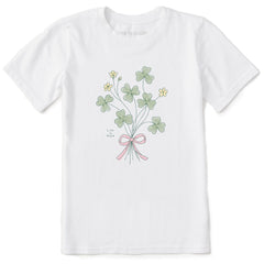 Kids Wildflower Shamrocks Short Sleeve Crusher Tee