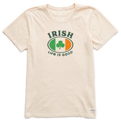 Women's Irish Life is Good Badge Short Sleeve Crusher Tee