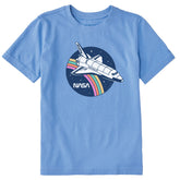 Kids NASA Rainbow Shuttle Short Sleeve Crusher Tee