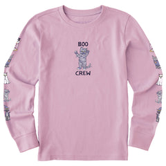 Kids Boo Crew Cats Long Sleeve Crusher Tee