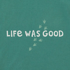 Toddler Life Was Good Dinos Long Sleeve Crusher Tee