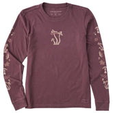 Women's Fall Mushrooms Long Sleeve Crusher Tee