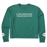 Women's I Just Hope Both Teams Have Fun Long Sleeve Crusher Boxy Tee