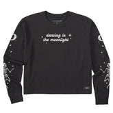 Women's Dancing in the Moonlight Long Sleeve Crusher Boxy Tee