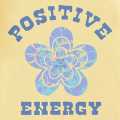 Kids Positive Energy Flower Tie Dye Short Sleeve Crusher Tee