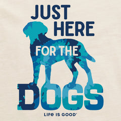 Men's Here for the Dogs Tie Dye Short Sleeve Crusher Tee