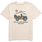 Men's Not All Who Wander Vehicle Tie dye Short Sleeve Crusher Tee