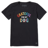 Women's Grateful for my Dog Tie Dye Short Sleeve Tee