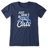 Women's Here for the Cats Tie Dye Short Sleeve Tee