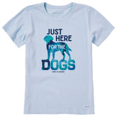 Women's Here for the Dogs Tie Dye Short Sleeve Crusher Tee