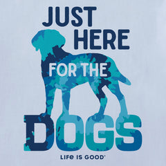 Women's Here for the Dogs Tie Dye Short Sleeve Crusher Tee