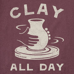 Women's Clay All Day Pottery Short Sleeve Crusher Tee