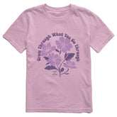 Kids Grow Through What You Go Through Flowers Short Sleeve Crusher Tee