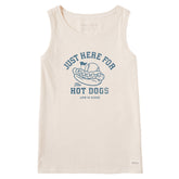 Women's Here for the Hot Dogs Baseball Crusher Tank