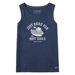 Women's Here for the Hot Dogs Baseball Crusher Tank