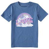 Kids Rainbow Love Short Sleeve Crusher Tee