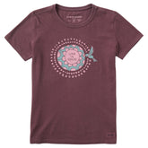 Women's Hummingbird Sun Short Sleeve Crusher Tee