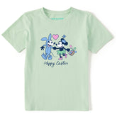 Kids Willie and Minnie Happy Easter Short Sleeve Crusher Tee