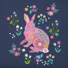 Kids Floral Bunny Short Sleeve Crusher Tee