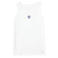 Women's Embroidered Beachy Turtle Crusher Tank