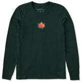 Women's Happy Leaf Long Sleeve Crusher Tee