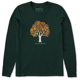 Women's Grow with the Flow Fall Heart Tree Long Sleeve Crusher Tee