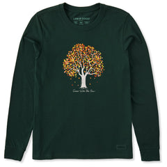 Women's Grow with the Flow Fall Heart Tree Long Sleeve Crusher Tee