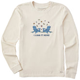 Women's Adirondacks I Like it Here Fall Long Sleeve Crusher Tee
