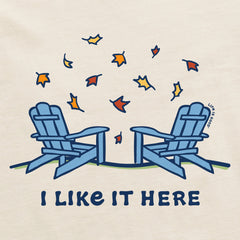 Women's Adirondacks I Like it Here Fall Long Sleeve Crusher Tee