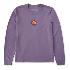 Women's Happy Leaf Long Sleeve Crusher Tee