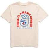 Men's Three is a Magic Number Short Sleeve Crusher Tee