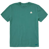 Men's Embroidered Shamrock Short Sleeve Crusher Tee