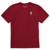 Men's Embroidered Pint Glass Short Sleeve Crusher Tee