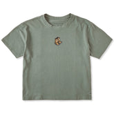 Women's Embroidered Cowboy Boots Short Sleeve Crusher Boxy Tee