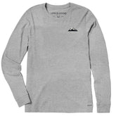 Women's Embroidered Mountains Long Sleeve Crusher Tee