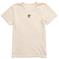 Women's Embroidered Jumping Fish Short Sleeve Crusher Tee