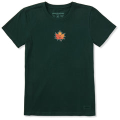 Women's Happy Leaf Short Sleeve Crusher Tee