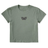 Women's Butterfly Floral Mini Crusher-LITE Shrunken Tee