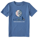 Kids Huge Baseball Fan Short Sleeve Crusher Tee