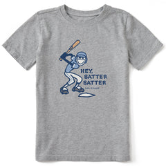 Kids Hey Batter Batter Short Sleeve Crusher Tee