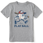 Kids Play Ball Mascot Short Sleeve Crusher Tee