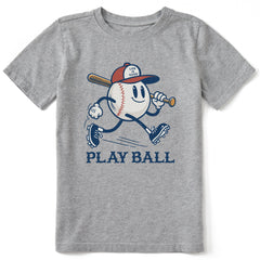 Kids Play Ball Mascot Short Sleeve Crusher Tee