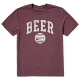 Men's Baseball Beer Short Sleeve Crusher Tee