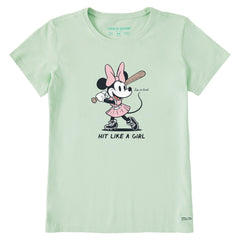 Women's Hit Like a Girl Short Sleeve Crusher Tee