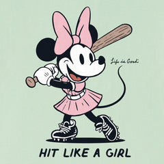 Women's Hit Like a Girl Short Sleeve Crusher Tee