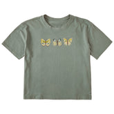 Women's Butterfly Lineup Short Sleeve Crusher Boxy Tee