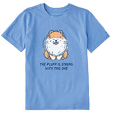 Kids The Fluff is Strong in This One Short Sleeve Crusher Tee