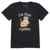 Women's Cat Hair is My Glitter Short Sleeve Tee